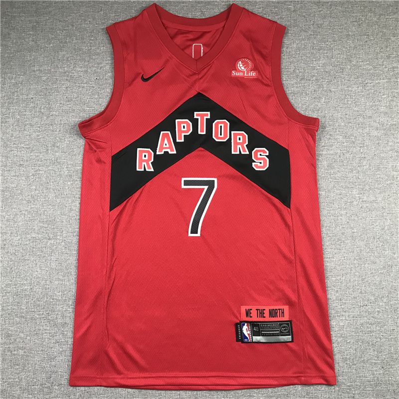 Men Toronto Raptors #7 Lowry Red 2021 Nike Game NBA Jersey
